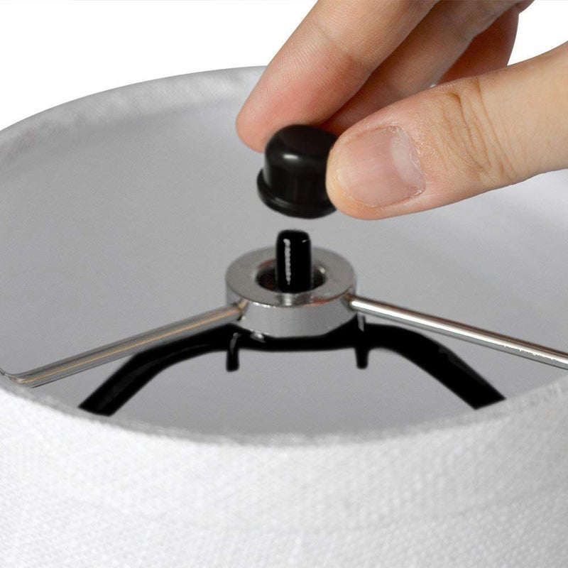 RddenIy 7" Lamp Shade Harp Holder and E26 Light Base UNO Fitter Adapter Converter Finial Set,for Table and Floor Lamps - Image 5